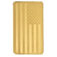 1 gram Gold Bar - United States Flag and Statue of Liberty
