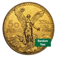 Mexican 50 Pesos Gold Coin (Abrasions)