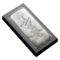 10 oz Silver Bar - Holy Land Mint (Dove of Peace, Cast-Poured)
