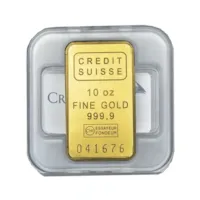 10 oz Gold Credit Suisse Bar w/ New Assay Card