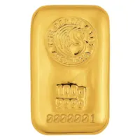 100 gram Gold The Perth Mint Bar (Cast, Serialized)