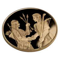 2024 Israel Proof Gold Coin 10 Sheqalim David and Jonathan