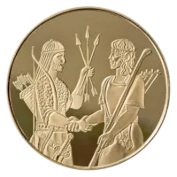 2024 Israel Proof Gold Coin 10 Sheqalim David and Jonathan