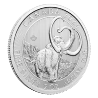 2024 2 oz Silver RCM Ice Age of Canada Woolly Mammoth BU
