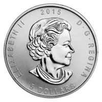 2015 RCM 1 oz Silver Birds of Prey Series Great Horned Owl BU