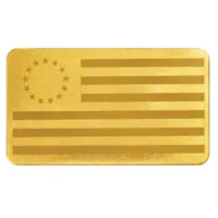 1 gram Gold Bar - American Betsy Ross Flag & Liberty Bell Design