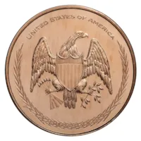 1 oz Copper Round - Patriotic American Flag and Vintage Eagle