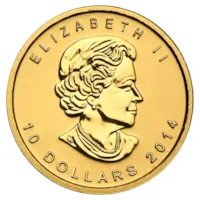 2014 Canada 1/4 oz Gold Arctic Fox BU