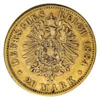 Germany Gold 20 Marks Avg Circ - Random Year