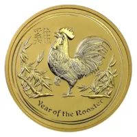 2017 Australia 2 oz Gold Lunar Rooster Coin (BU)