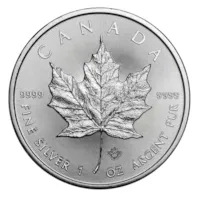 2015 1 oz Canadian Silver Maple Leaf Coin BU