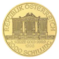 1998 1 oz Austrian Gold Philharmonic Coin BU