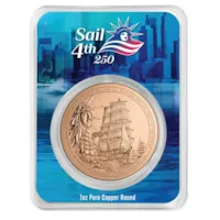 1 oz Copper Round - 2026 Sail4th 250 (in TEP)