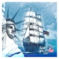 2026 Sail4th 250 1 oz Silver Proof Round (w/Box & COA)