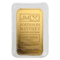1 oz Gold Bar - Johnson Matthey (Vintage, Random Design)