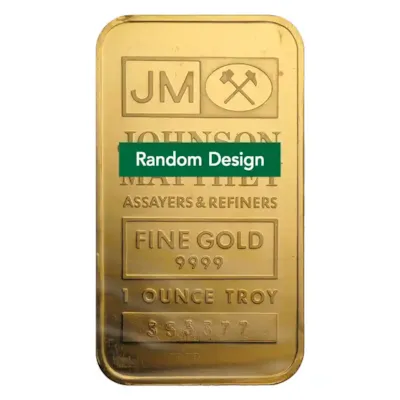 1 oz Gold Bar - Johnson Matthey (Vintage, Random Design)