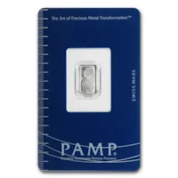 1 gram Platinum PAMP Suisse Lady Fortuna (In Assay) Bar